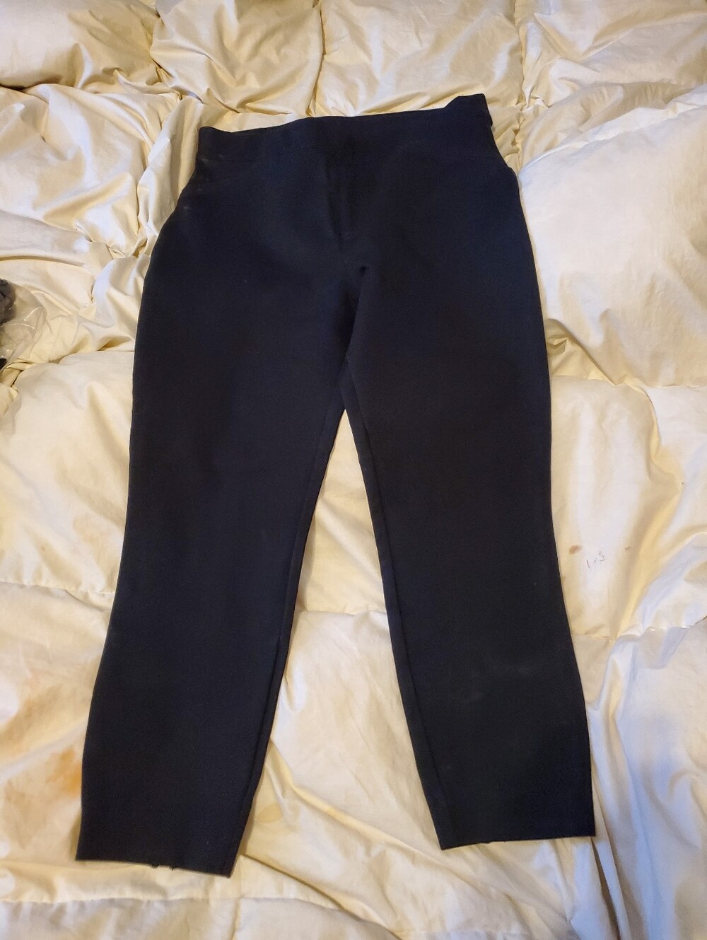 SPANX Black High-Rise Ponte Ankle Leggings